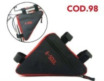 Bolso triangular B-Soul negro y rojo