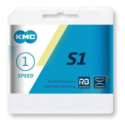Cadena KMC S1 RB una velocidad antióxido gris