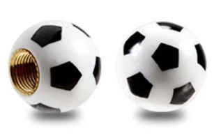 Tapa de válvula auto pelota de fútbol