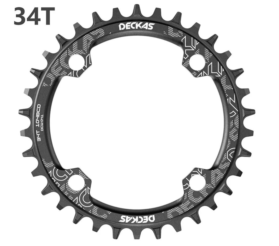 Corona monoplato Deckas 34T 104 BCD narrow-wide negra