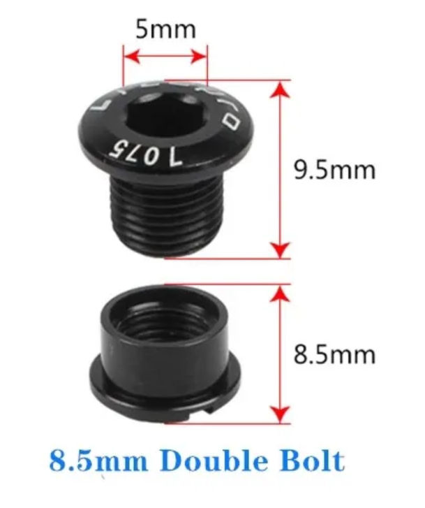 Perno de plato HASSNS M8 8.5 mm negro