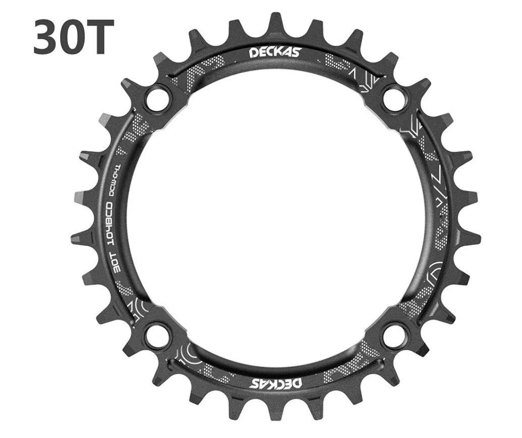 Corona monoplato Deckas 30T 104 BCD narrow-wide negra