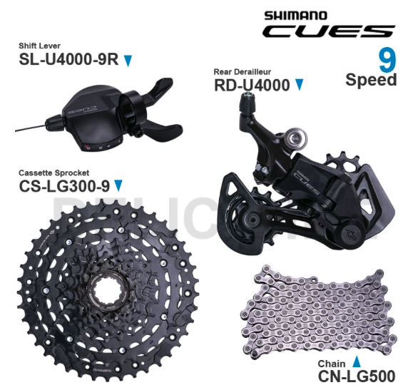 Grupo Shimano CUES U4000 9 velocidades