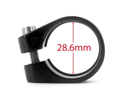 Collerín de asiento 28.6 mm negro