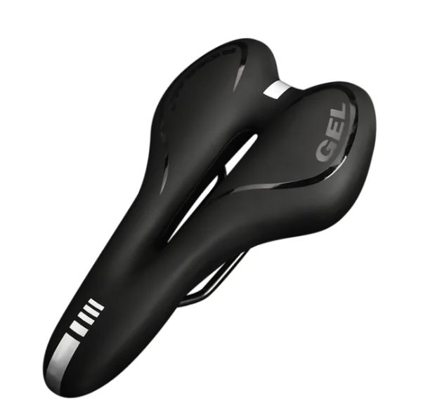 Sillín de gel RideRace prostático negro