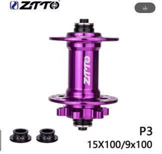 Maza delantera ZTTO 100 mm 32 rayos cierre rápido morada