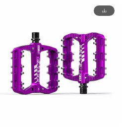 Pedales plataforma ENLEE aluminio sellados morado metálico (par)