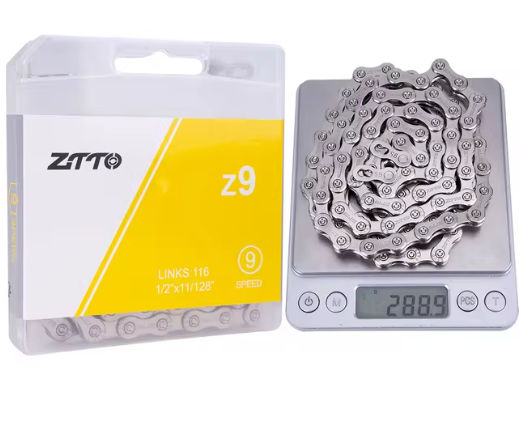 Cadena ZTTO 9 velocidades plata 116 eslabones