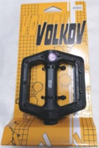 Pedales MTB Volkov plástico con pines negros (par)