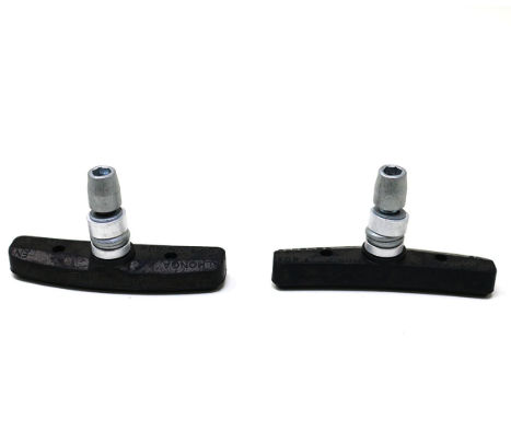 Patines de freno V-brake Alhonga 70 mm con tuerca allen, negros (par)